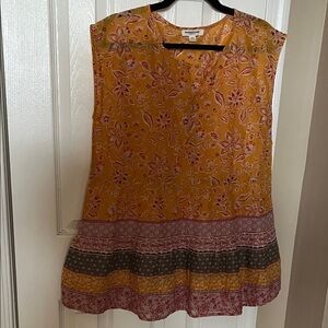 beachlunchlounge Floral Blouse - Mustard and Mauve